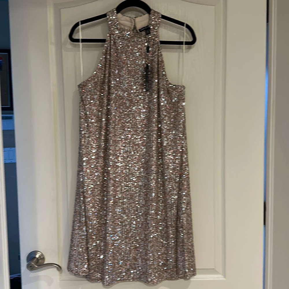 Baby pink, sequins dress